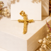 Shineaura’s Classic Gold-Plated Crucifix Pendant – Christian Jesus Pendant