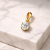 Shineaura White Crystal Pendant – Gold Plated Pendant for Women & Girls