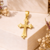 Shineaura Gold-Plated Cross Pendant – Christian Jesus Pendant