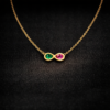 ShineAura Infinity Dual Stone Necklace for Women – Waterproof Anti-Tarnish Gold Plated Minimal Pendant Chain | Elegant Daily Wear Jewellery